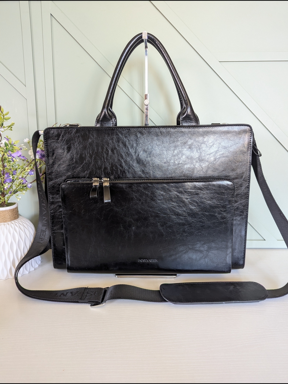 BOSTANTEN Carol Women's Leather Briefcase.